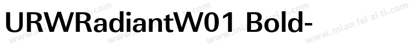 URWRadiantW01 Bold字体转换